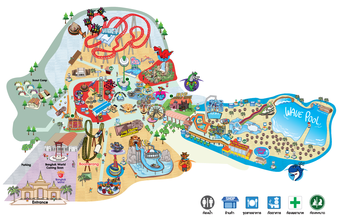 Siam Park Map   Park Map Mobile Fun Family 2021 